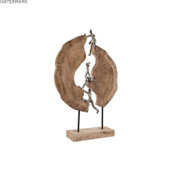 Figurine Décorative Home ESPRIT Marron Argenté 35 x 9 x 52 cm