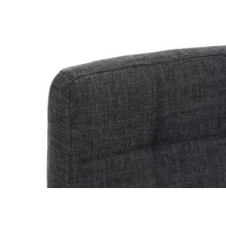 Tabouret de bar Lincoln em tecido cinza claro