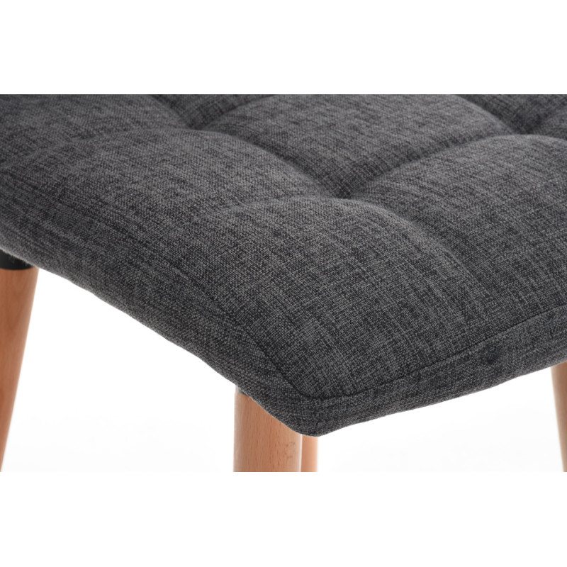 Tabouret de bar Lincoln em tecido cinza claro