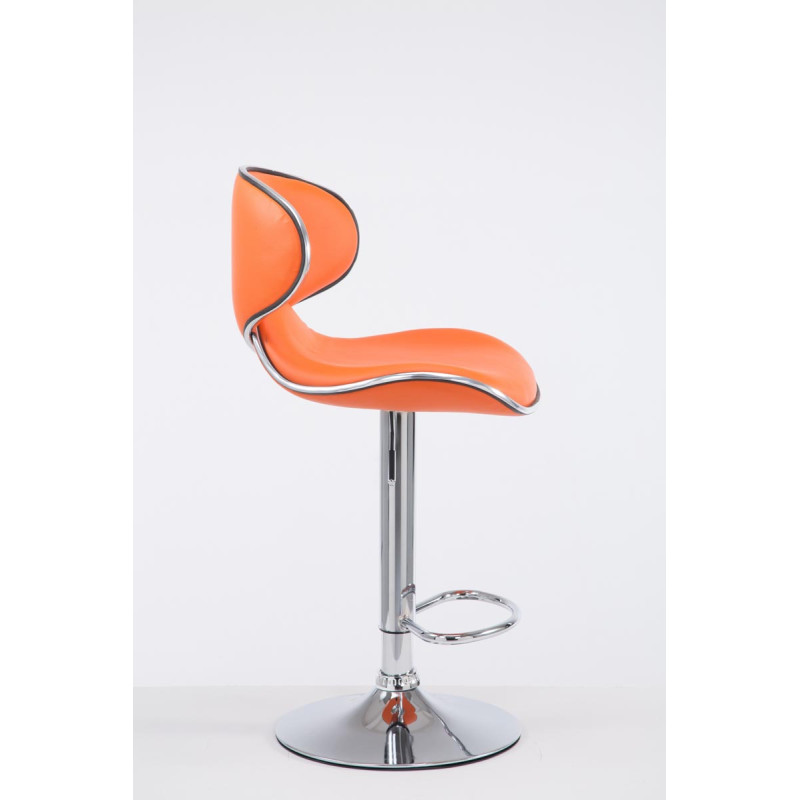 Tabouret de bar Las Vegas V2 chromé orange