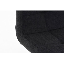 Tabouret de bar Lincoln en tissu gris foncé