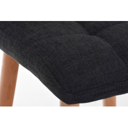 Tabouret de bar Lincoln en tissu gris foncé