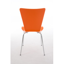 Ensemble de 4 chaises visiteurs Aaron orange
