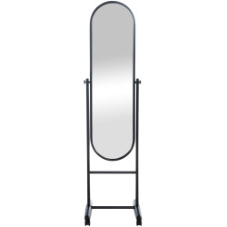 Miroir ovale sur pied Nane noir