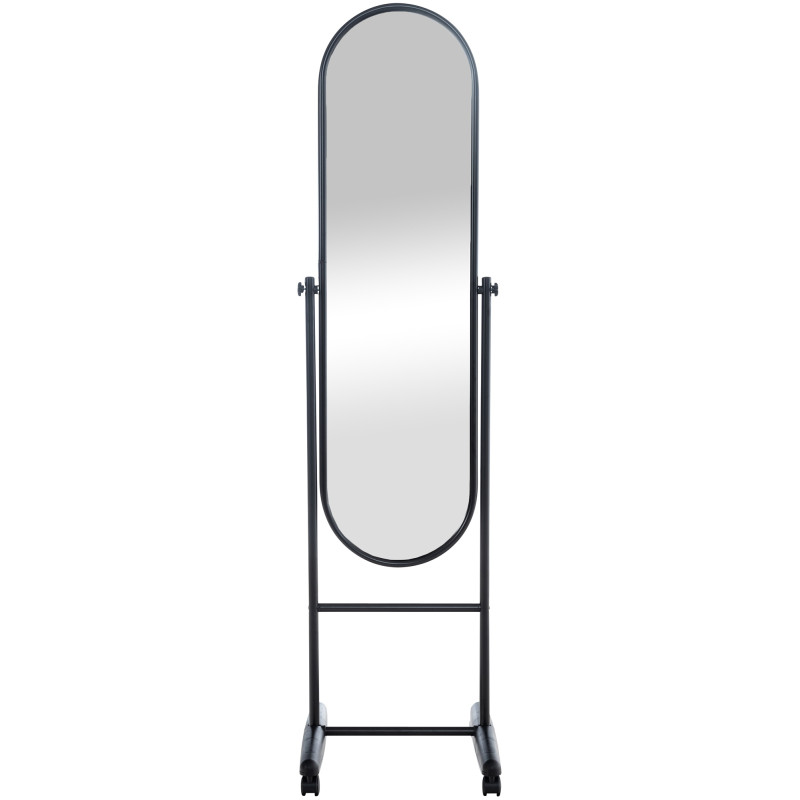 Miroir ovale sur pied Nane noir
