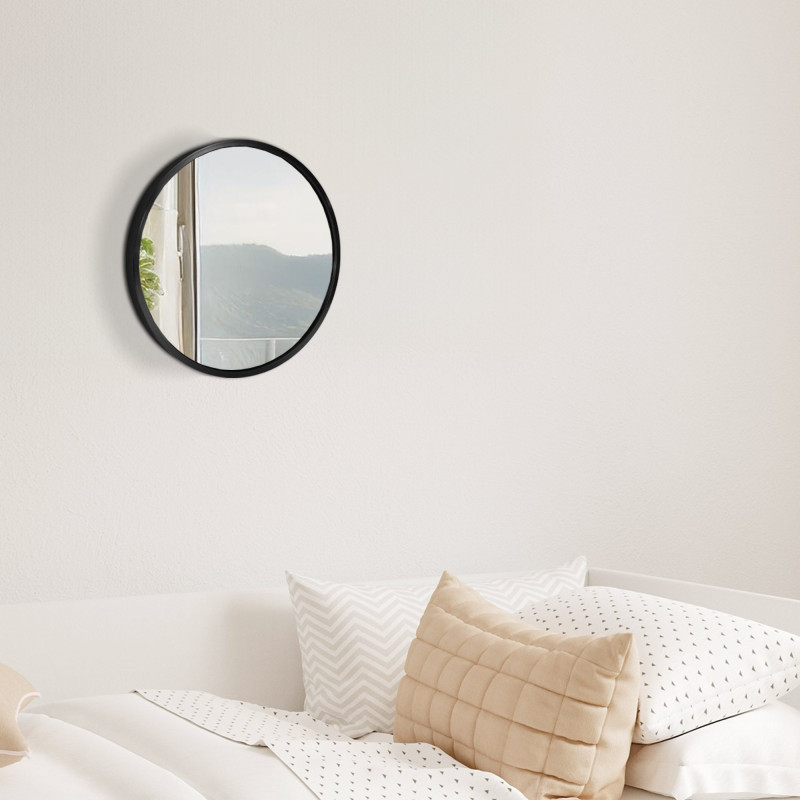 Miroir mural Elsie S noir
