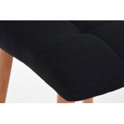 Tabouret de bar Lincoln en tissu noir