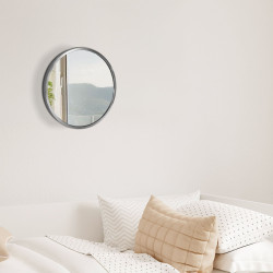 Miroir mural Elsie S argent