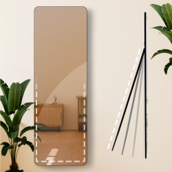 Miroir Gurnee 150x50 cm noir mat