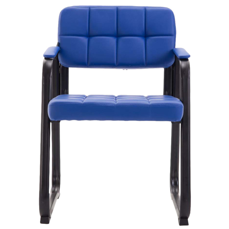 Ensemble de 2 chaises visiteurs Canada B, similicuir, bleues