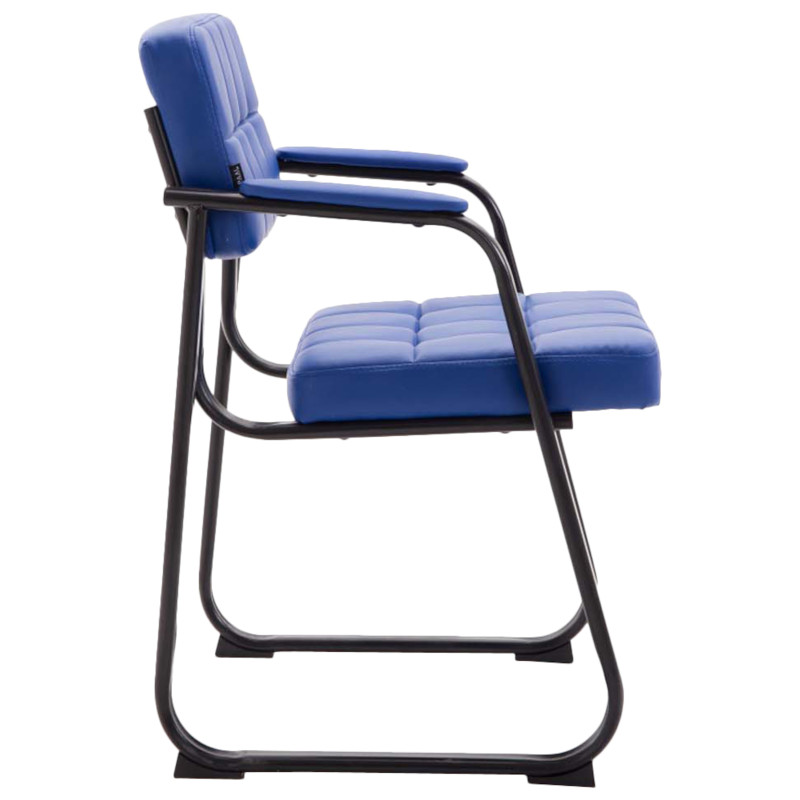 Ensemble de 2 chaises visiteurs Canada B, similicuir, bleues