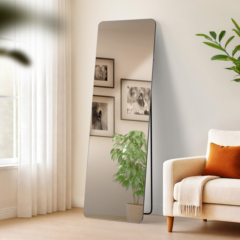 Miroir Gurnee 160x50 cm noir mat