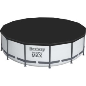 Kit Piscine hors sol tubulaire BESTWAY Steel Pro Max™ - 427 x 122 cm - Ronde (Avec un filtre a cartouche, une bвche et une échel