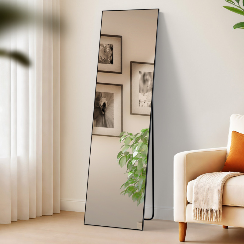 Miroir Benicia 140x40 cm noir mat