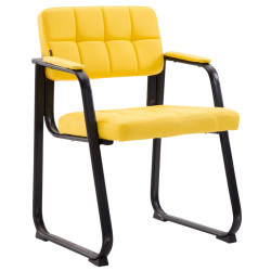 Ensemble de 2 chaises visiteurs Canada B, similicuir, jaune