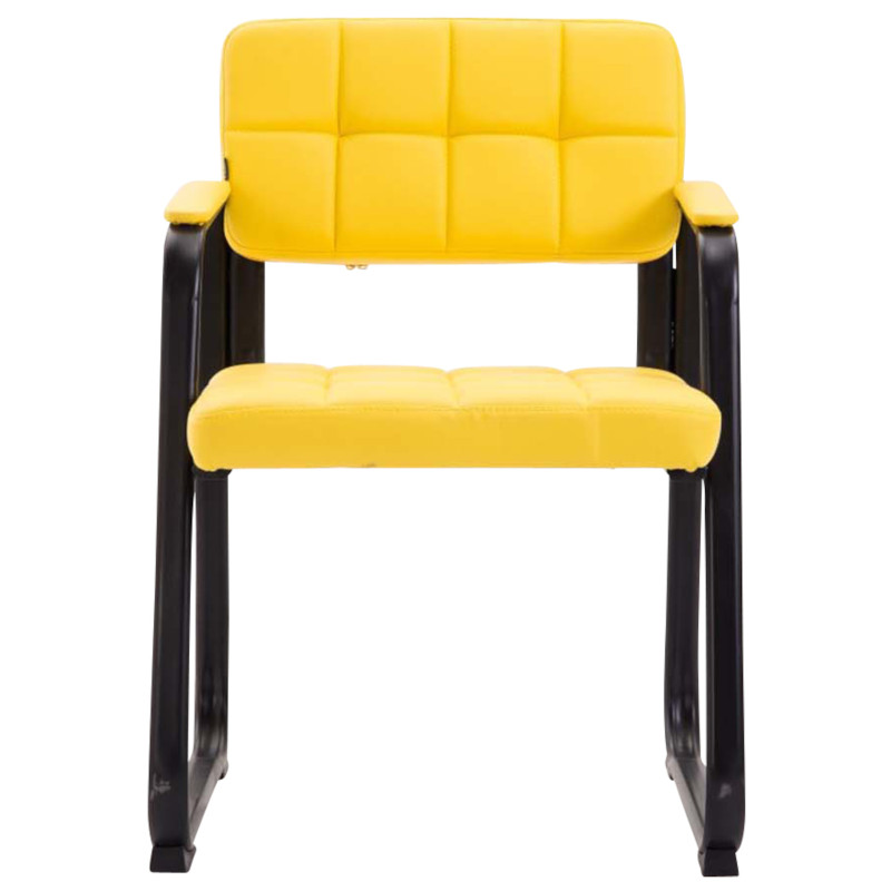 Ensemble de 2 chaises visiteurs Canada B, similicuir, jaune