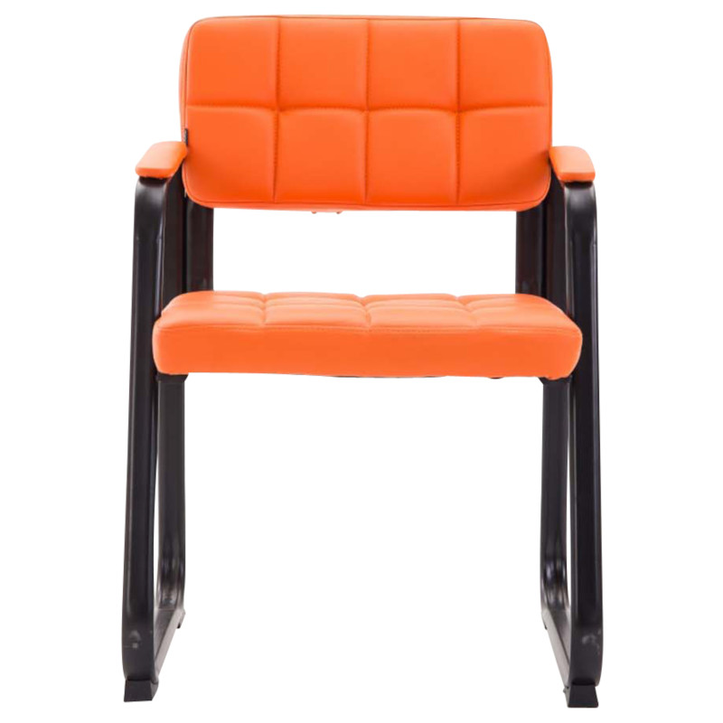 Ensemble de 2 chaises visiteurs Canada B, similicuir, orange