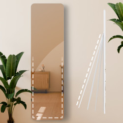 Miroir Gurnee 140x40 cm blanc mat