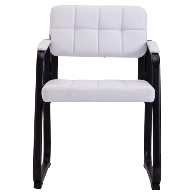 Ensemble de 2 chaises visiteurs Canada B, similicuir, blanc