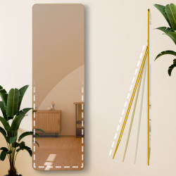 Miroir Gurnee 160x50 cm éclat doré