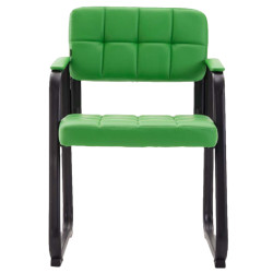 Ensemble de 2 chaises visiteurs Canada B, similicuir, vertes