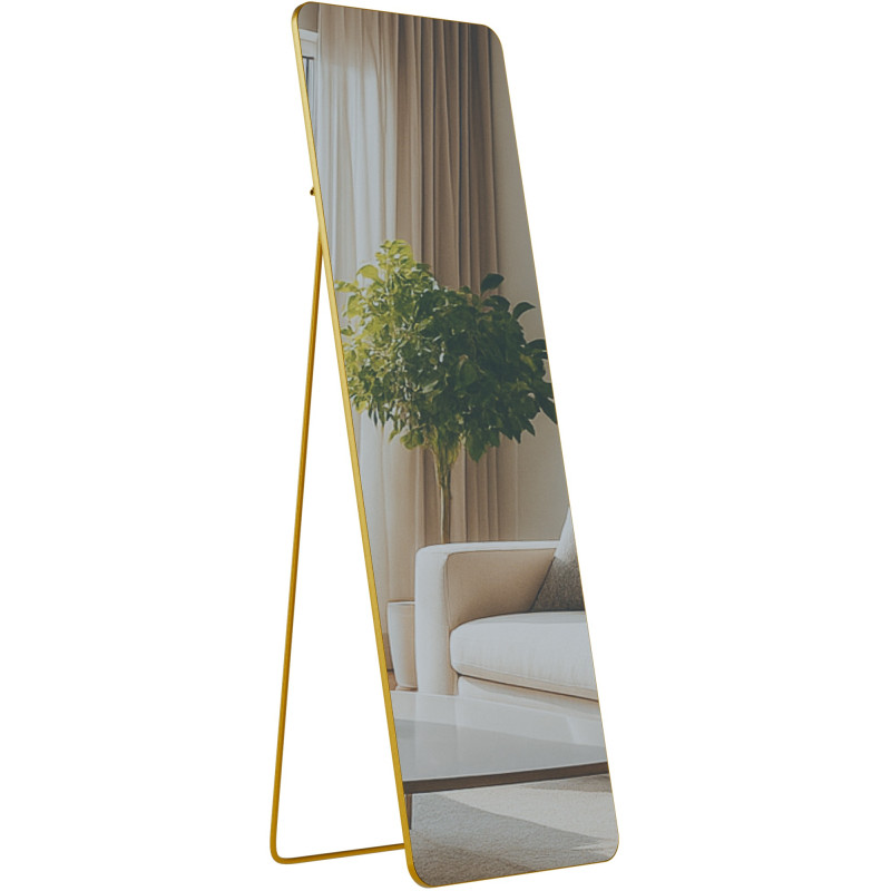 Miroir Gurnee 150x50 cm éclat doré