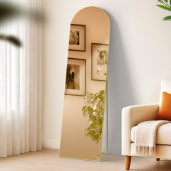 Miroir Moline 140x40 cm éclat doré