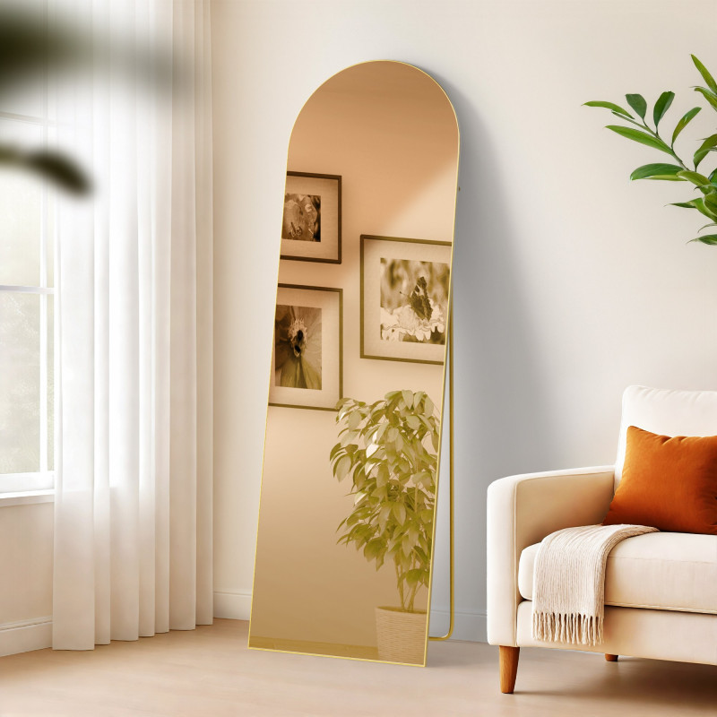 Miroir Moline 160x50 cm éclat doré