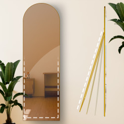 Miroir Moline 160x50 cm éclat doré