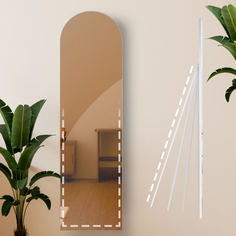 Miroir Moline 140x40 cm blanc mat