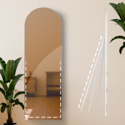 Miroir Moline 150x50 cm blanc mat