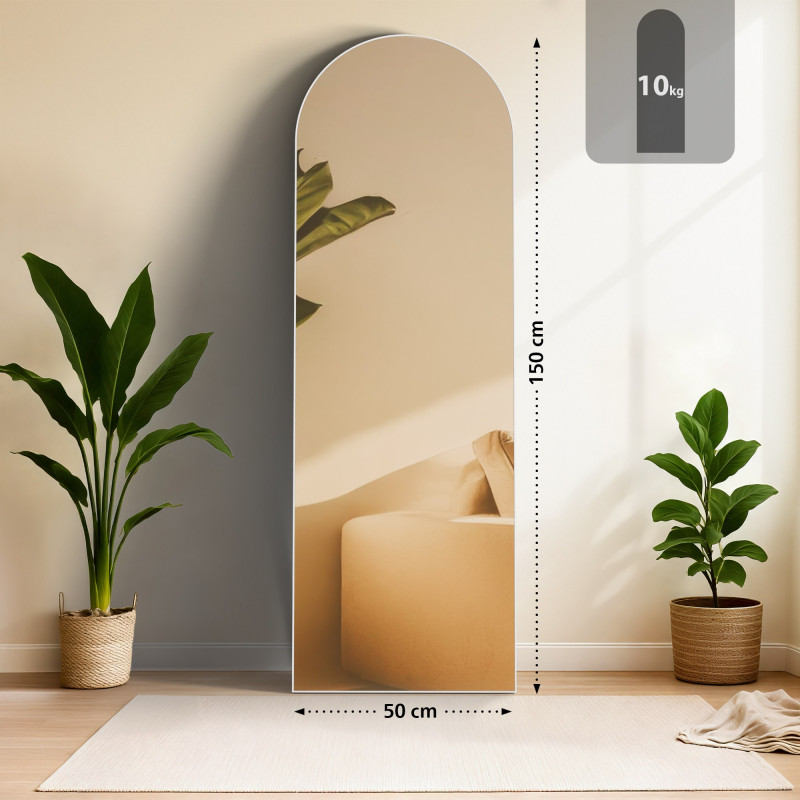 Miroir Moline 150x50 cm blanc mat