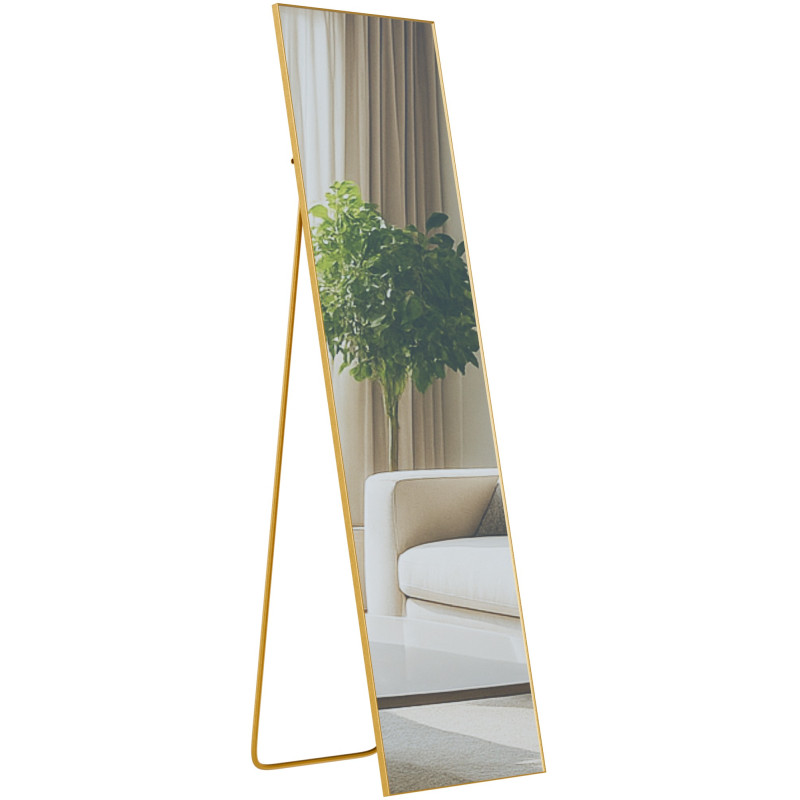 Miroir Benicia 140x40 cm éclat doré
