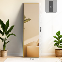 Miroir Benicia 140x40 cm éclat doré