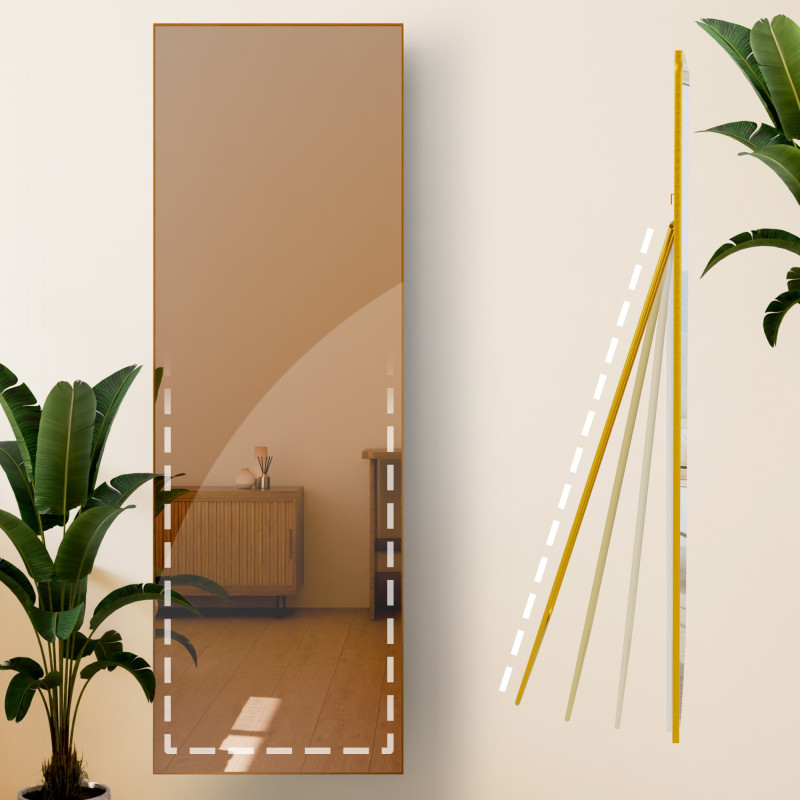 Miroir Benicia 150x50 cm éclat doré