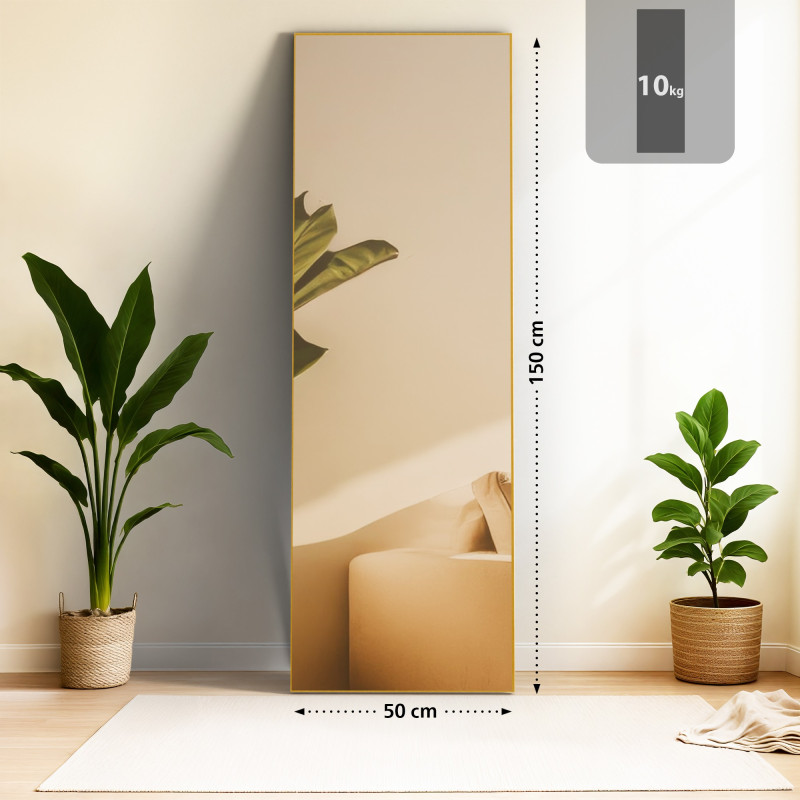 Miroir Benicia 150x50 cm éclat doré