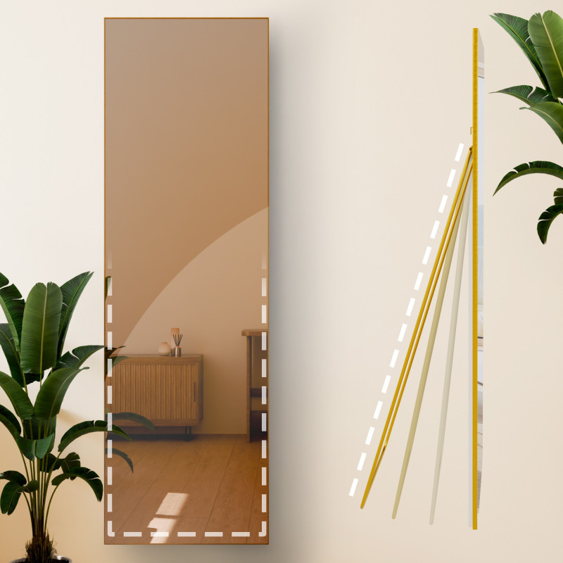 Miroir Benicia 160x50 cm éclat doré