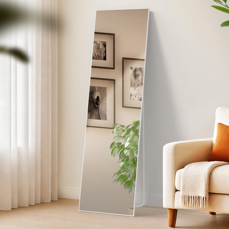 Miroir Benicia 140x40 cm blanc mat