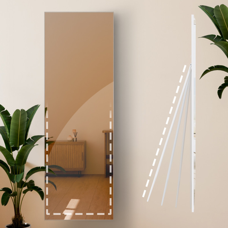 Miroir Benicia 150x50 cm blanc mat