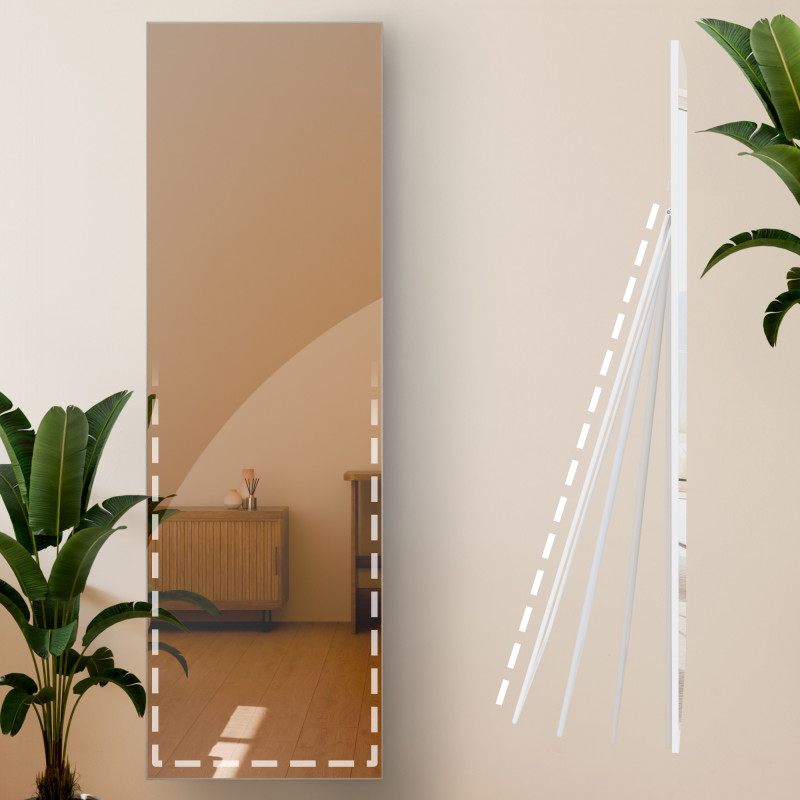 Miroir Benicia 160x50 cm blanc mat