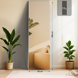 Miroir Benicia 160x50 cm blanc mat
