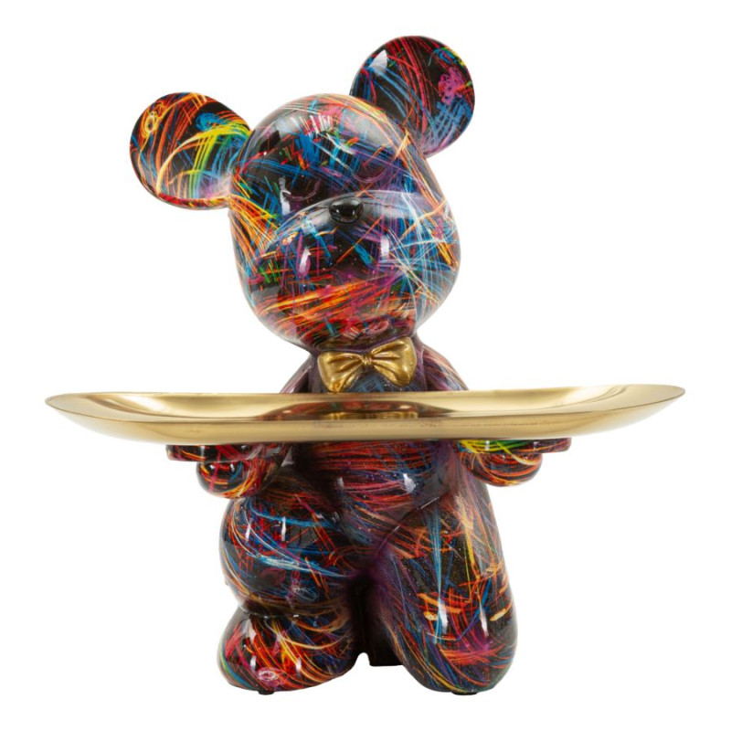 Plateau chien Psycho A – sculpture décorative moderne – 17 x 15 x 22,5 cm