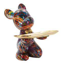 Plateau chien Psycho A – sculpture décorative moderne – 17 x 15 x 22,5 cm