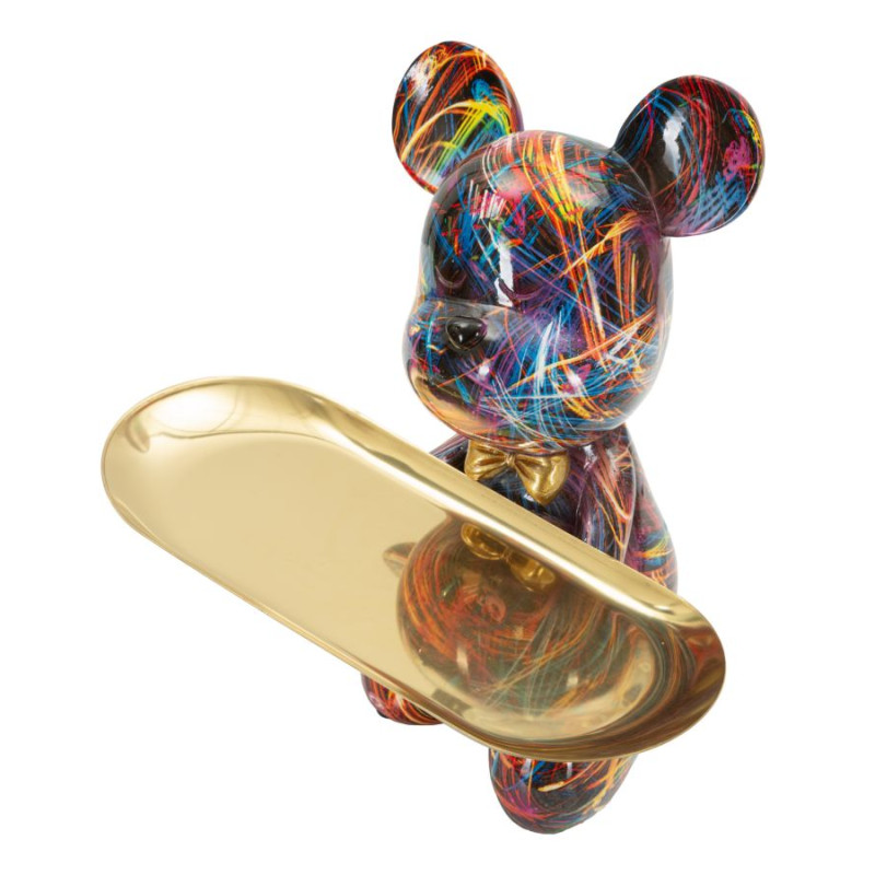 Plateau chien Psycho A – sculpture décorative moderne – 17 x 15 x 22,5 cm