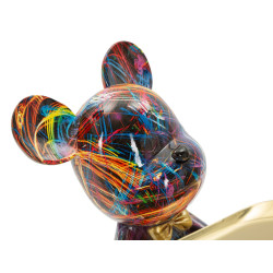 Plateau chien Psycho A – sculpture décorative moderne – 17 x 15 x 22,5 cm