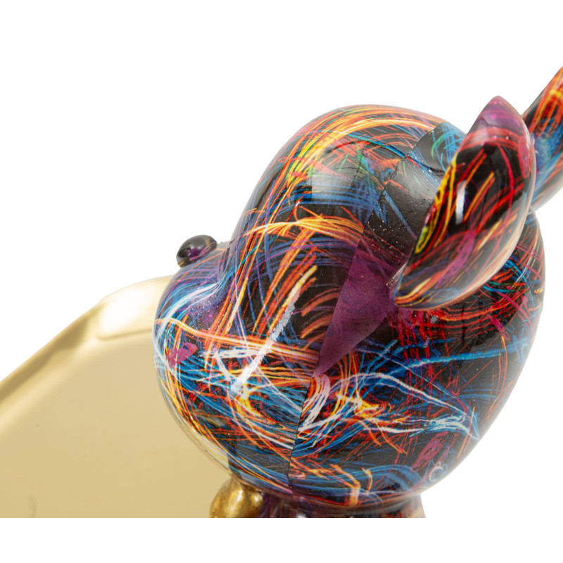 Plateau chien Psycho A – sculpture décorative moderne – 17 x 15 x 22,5 cm