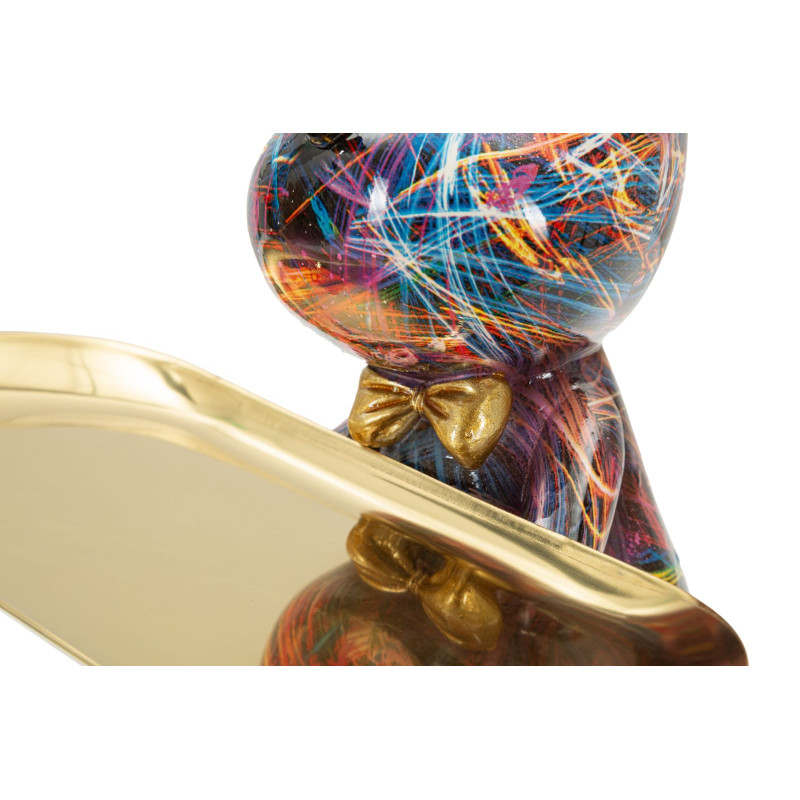 Plateau chien Psycho A – sculpture décorative moderne – 17 x 15 x 22,5 cm