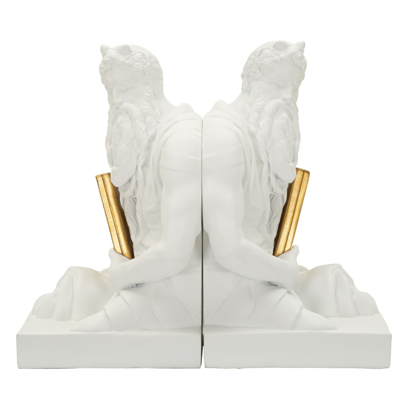 Serre-livres Poséidon – ensemble 2 pièces déco moderne – 25,5 x 15 x 22,3 cm