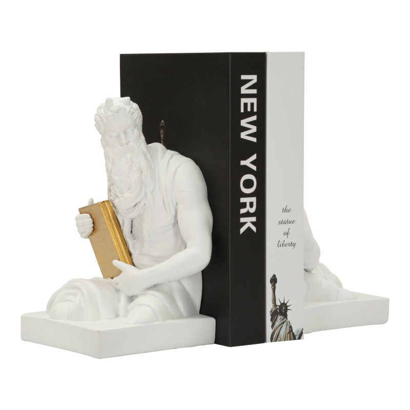 Serre-livres Poséidon – ensemble 2 pièces déco moderne – 25,5 x 15 x 22,3 cm