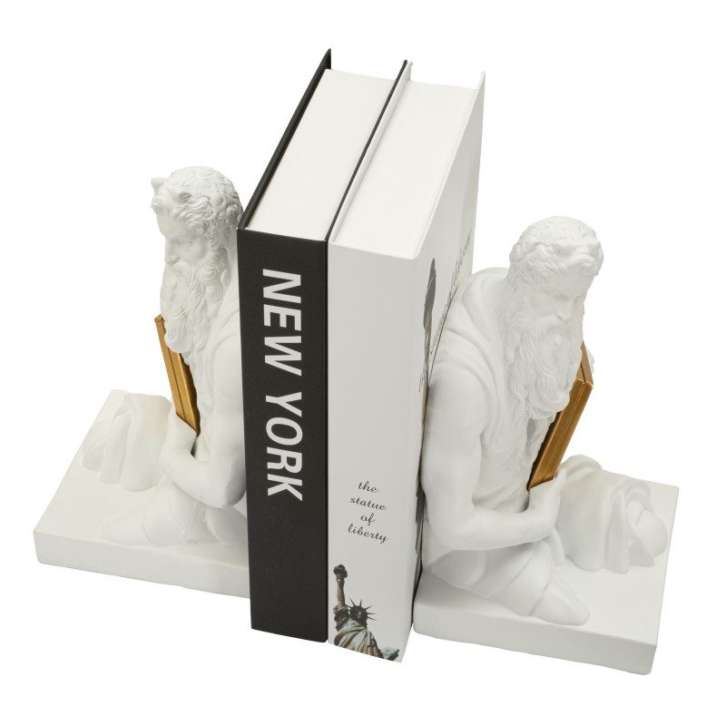 Serre-livres Poséidon – ensemble 2 pièces déco moderne – 25,5 x 15 x 22,3 cm